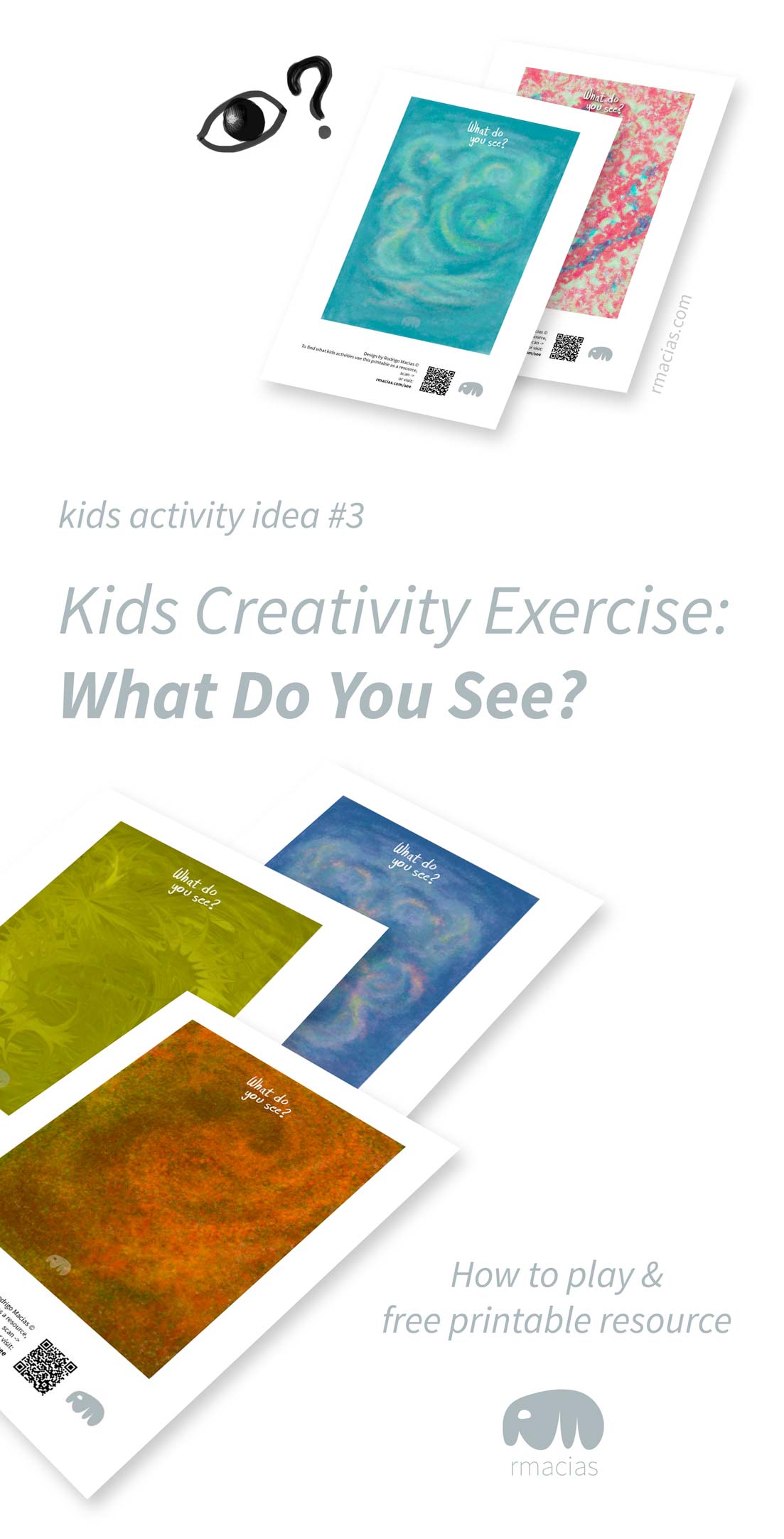 Easy DIY creativity game where kids find shapes in abstract images using their imagination. By Kids Activities Designer Rodrigo Macias.