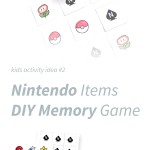 DIY Nintendo memory game with print-ready illustrations of hand-drawn items. Free printable and how-to directions. By Kids Activities Designer Rodrigo Macias.