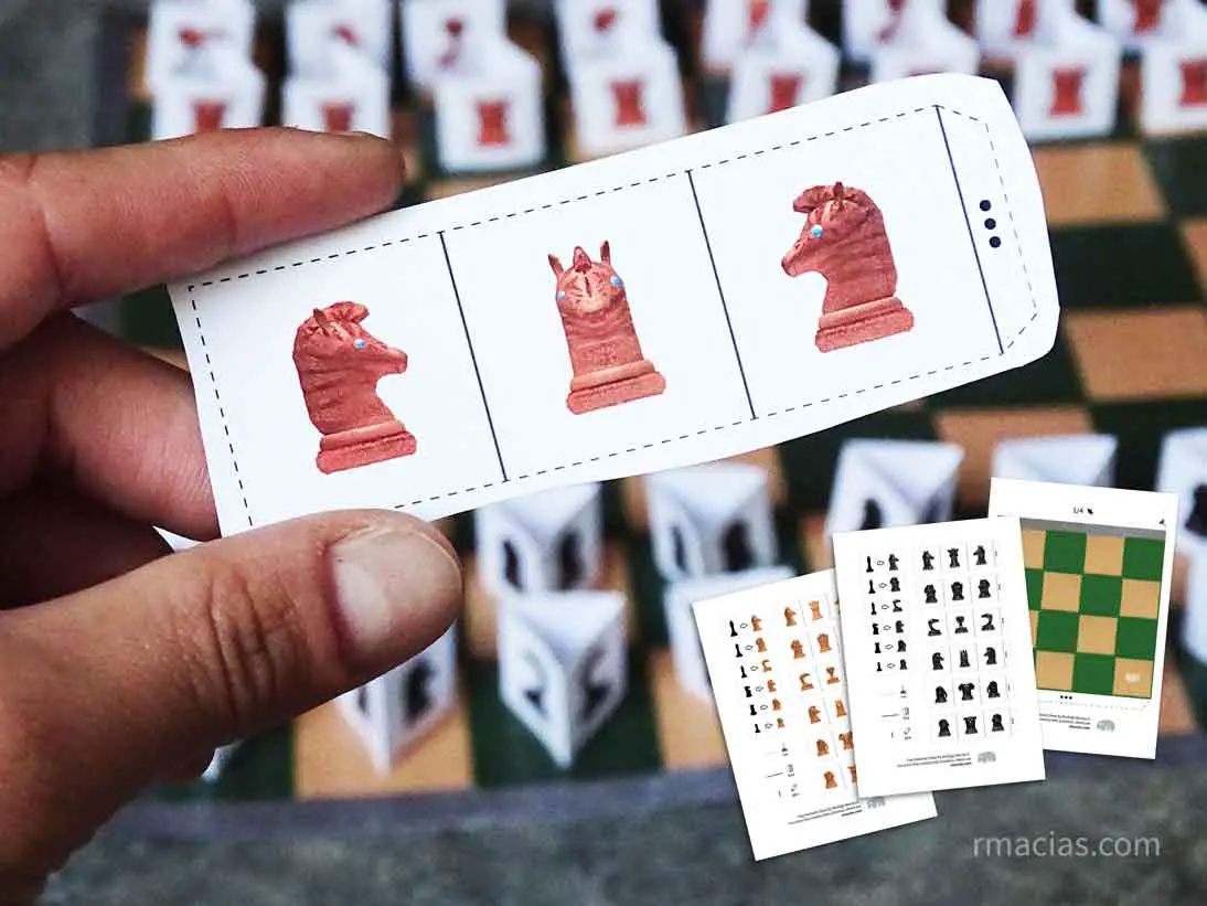 Free printable boardgame: Animals Chess for Kids by Kids activities designer Rodrigo Macias