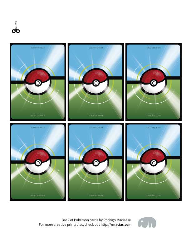 Pokemon Go Cards Design Layout - Free Printable by Kids Activities Designer Rodrigo Macias