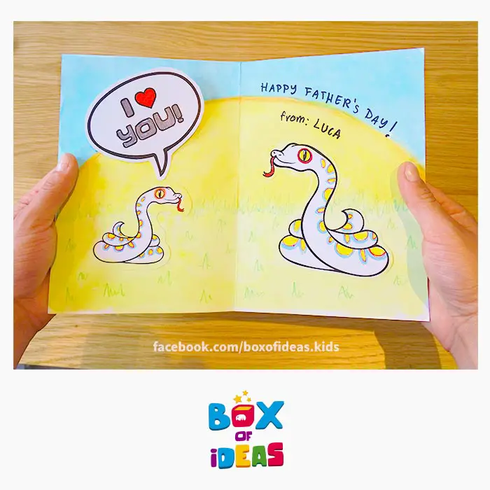daddy-and-baby-snake-illustrated-guess-what-bilingual-card-for-Inclusive-Modern-DIY-Fathers-Day-Gift-by-box-of-ideas