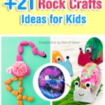 Compilation of +21 arts and crafts projects for kids that use Rocks as the main material.
