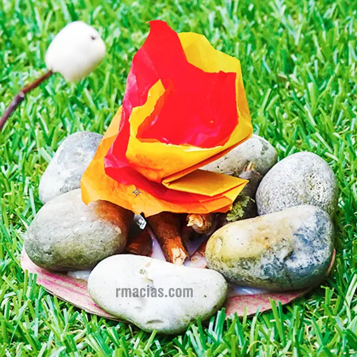 Easy Kids campfire craft by Box of Ideas