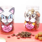 Dog and Cat Valentine's Treat Jar #valentines #dog #cat #treats #jar