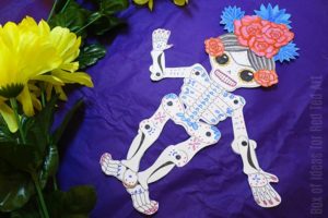 Day of the Dead Paper Puppet Template by Red Ted Art