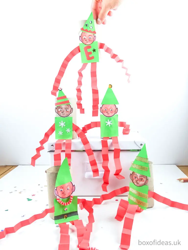 DIY #Christmas #Elfs on the Shelf toilet tube craft for teachers of preschool kids