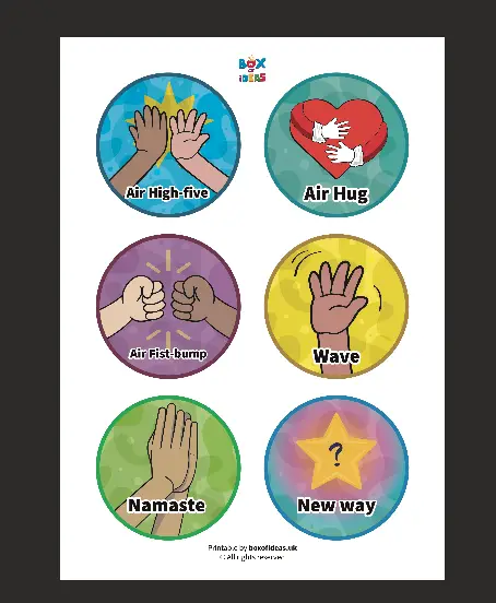 Social Distancing Greetings Poster for Kids
