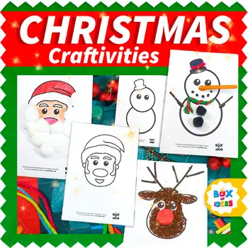 Christmas Craft Activities for Preschool: Santa, Snowman and reindeer crafts