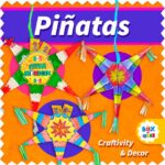 Three Colorful traditional mexican pinata paper crafts